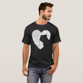 English Bulldog Dog Funny Heart Valentijnsdag do T-shirt (Voorkant volledig)