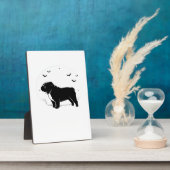 English Bulldog Dog � Halloween Moon Silhouette Ov Fotoplaat (Zijkant)
