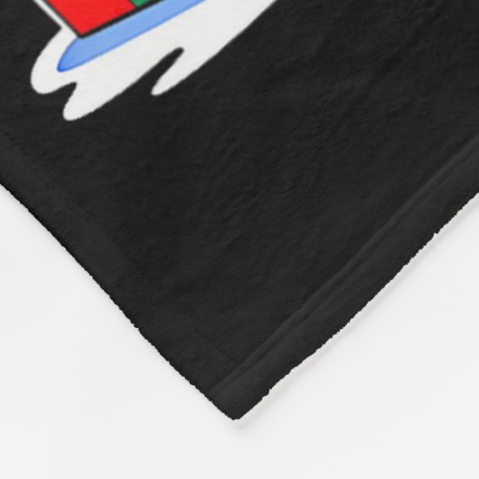 English Bulldog Dog Tree Christmas Lights Funny Xm Fleece Deken (Hoek)