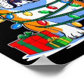 English Bulldog Dog Tree Christmas Lights Funny Xm Poster (Hoek)