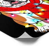 English Bulldog Dog Tree Christmas Lights Xmas Paj Poster (Hoek)