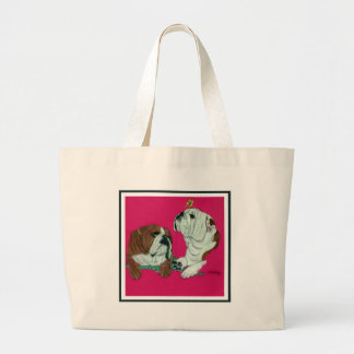 English Bulldog Duo Grote Tote Bag