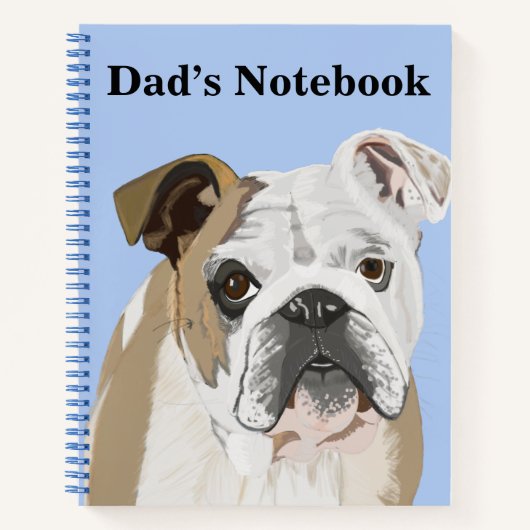English Bulldog Editable Notitieboek (Voorkant)