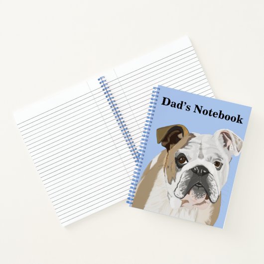English Bulldog Editable Notitieboek (Binnen)
