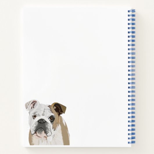 English Bulldog Editable Notitieboek (Achterkant)