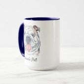 English Bulldog Funny Original Illustration Mok (Voorkant links)