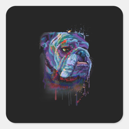 English Bulldog Gift A English Bulldog mama Vierkante Sticker (Voorkant)