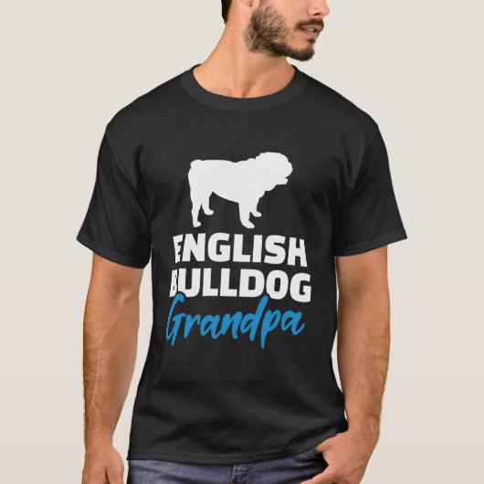 English Bulldog Grandpa T-shirt (Voorkant)