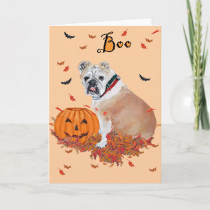 English Bulldog Halloween Kaart