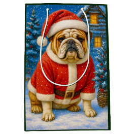 English Bulldog Holiday  Medium Cadeauzakje