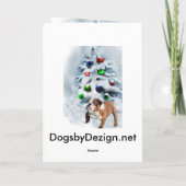 English Bulldog kerstcadeaus Feestdagen Kaart (Achterkant)
