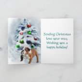 English Bulldog kerstcadeaus Feestdagen Kaart (Binnen)