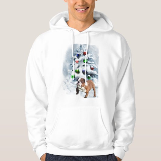 English Bulldog kerstcadeaus Hoodie (Voorkant)