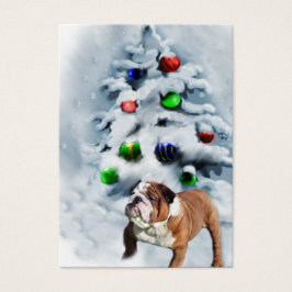 English Bulldog kerstcadeaus Visitekaartjes