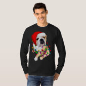 English Bulldog kerstdogmas kerstkerstkerstkerstke T-shirt (Voorkant volledig)