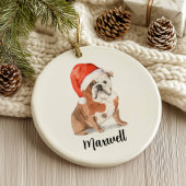 English Bulldog kerstversiering Keramisch Ornament