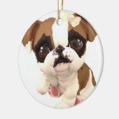 English Bulldog kerstversiering Keramisch Ornament (Links)