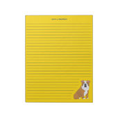 English Bulldog Lined Stationery Writing Paper Pad Notitieblok (Linkerzijde)