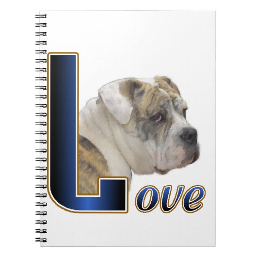 English Bulldog Love Notitieboek (Voorkant)