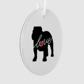 English Bulldog Love Ornament (voorkant)