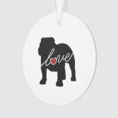 English Bulldog Love Ornament (voorkant)
