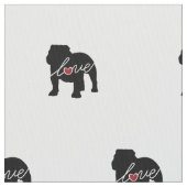 English Bulldog Love Stof (Close Up)