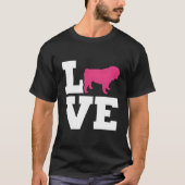 English Bulldog Love T-shirt (Voorkant)