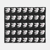 English Bulldog Loveq Fleece Deken (Voorkant (Horizontaal))