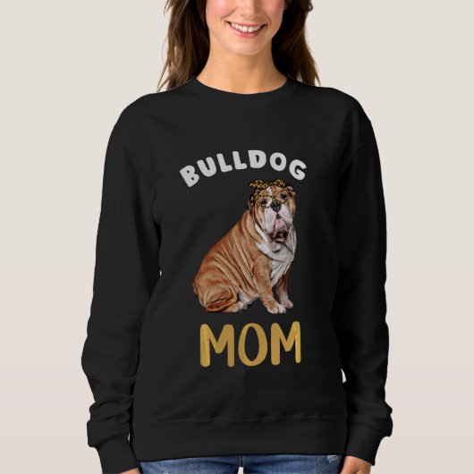 English Bulldog mama Dog Bulldog mama Leopard Trui (Voorkant)