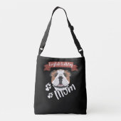 English Bulldog mama, Dog mama Crossbody Tas (Achterkant)