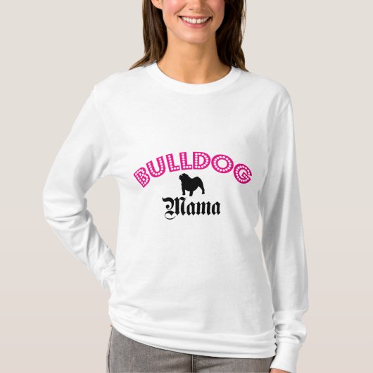 English Bulldog Mama T-shirt (Voorkant)