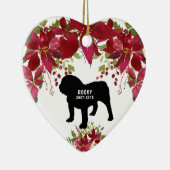 English Bulldog memorial kerstboomversiering Keramisch Ornament (Rechts)