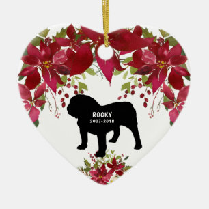 English Bulldog memorial kerstboomversiering Keramisch Ornament