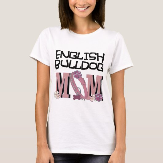 English Bulldog MOM T-shirt (Voorkant)