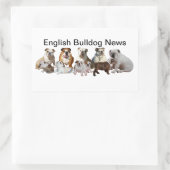English Bulldog Nieuws Rechthoekige Sticker (Tas)