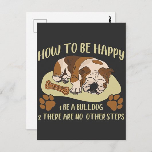 English Bulldog Owner Funny Animal Hondenliefhebbe Briefkaart (Voorkant / Achterkant)