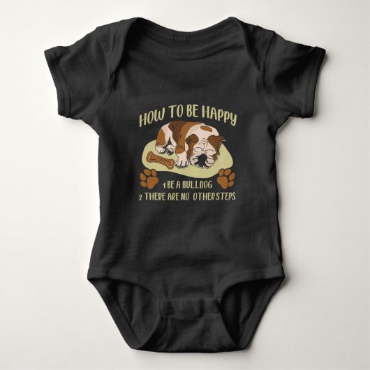English Bulldog Owner Funny Animal Hondenliefhebbe Romper (Voorkant)