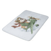 English Bulldog Pilot Airplane Badmat (Gekanteld)