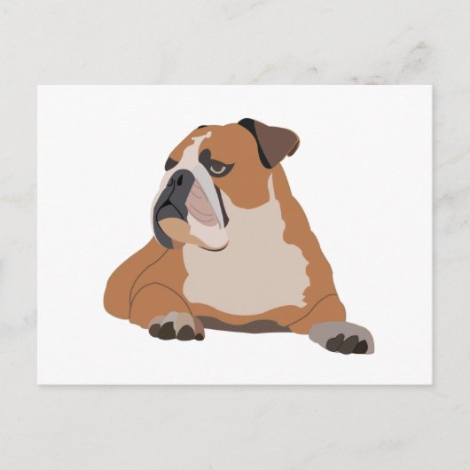 English Bulldog Portrait Briefkaart (Voorkant)