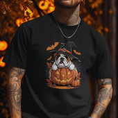 English Bulldog Pumpkin Halloween Thanksgiving T-shirt