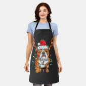 English Bulldog Reindeer Funny Christmas Essential Schort (Gedragen)