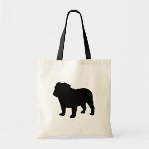 English Bulldog Silhouette Koel Hondenliefhebber Tote Bag
