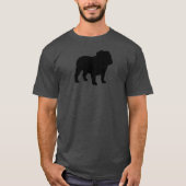 English Bulldog Silhouette | Koel Hondenras T-shirt (Voorkant)