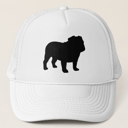 English Bulldog Silhouette Trucker Pet (Voorkant)