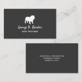 English Bulldog Silhouette Visitekaartje (Voorkant / Achterkant)