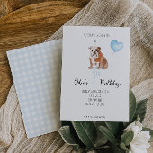 English Bulldog Verjaardag uitnodiging - Jongen