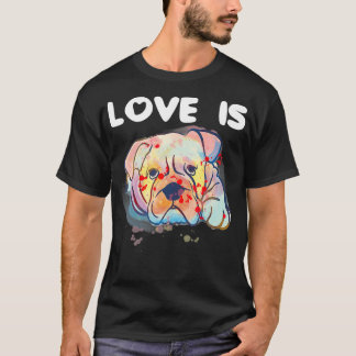 English Bulldog Women Men Kids Colorful Bulldog Do T-shirt