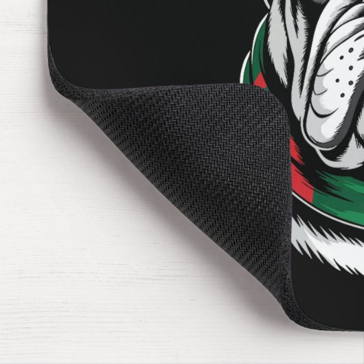 English Bulldog Xmas Santa Hat F Christmas Costume Muismat (Hoek)