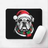 English Bulldog Xmas Santa Hat F Christmas Costume Muismat (Met muis)
