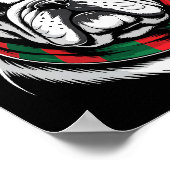 English Bulldog Xmas Santa Hat F Christmas Costume Poster (Hoek)